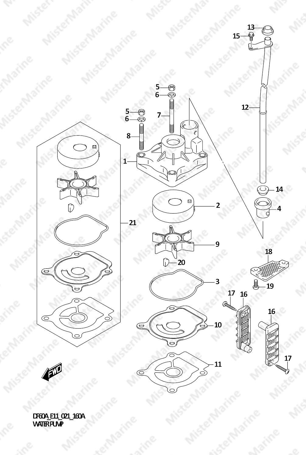 FIG.160A FIG.160A (1-C-9) WATER PUMP