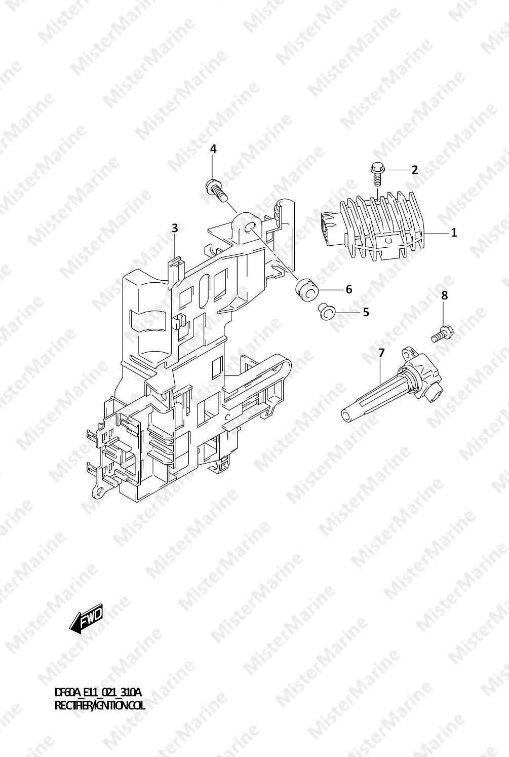 FIG.310A FIG.310A (1-G-8) RECTIFIER/IGNITION COIL