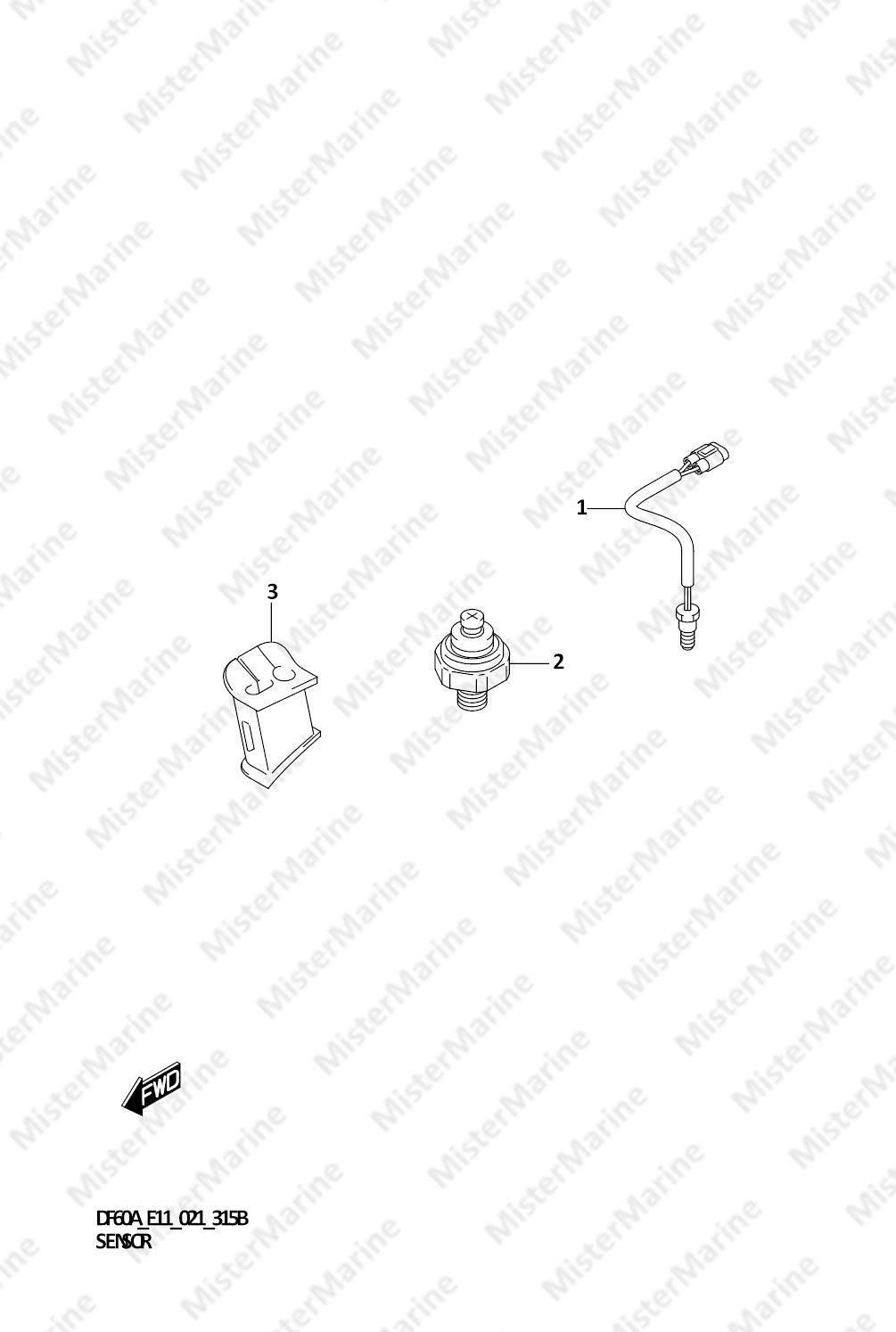 FIG.315B FIG.315B (1-G-10) SENSOR (DF40AQH,DF60AQH)
