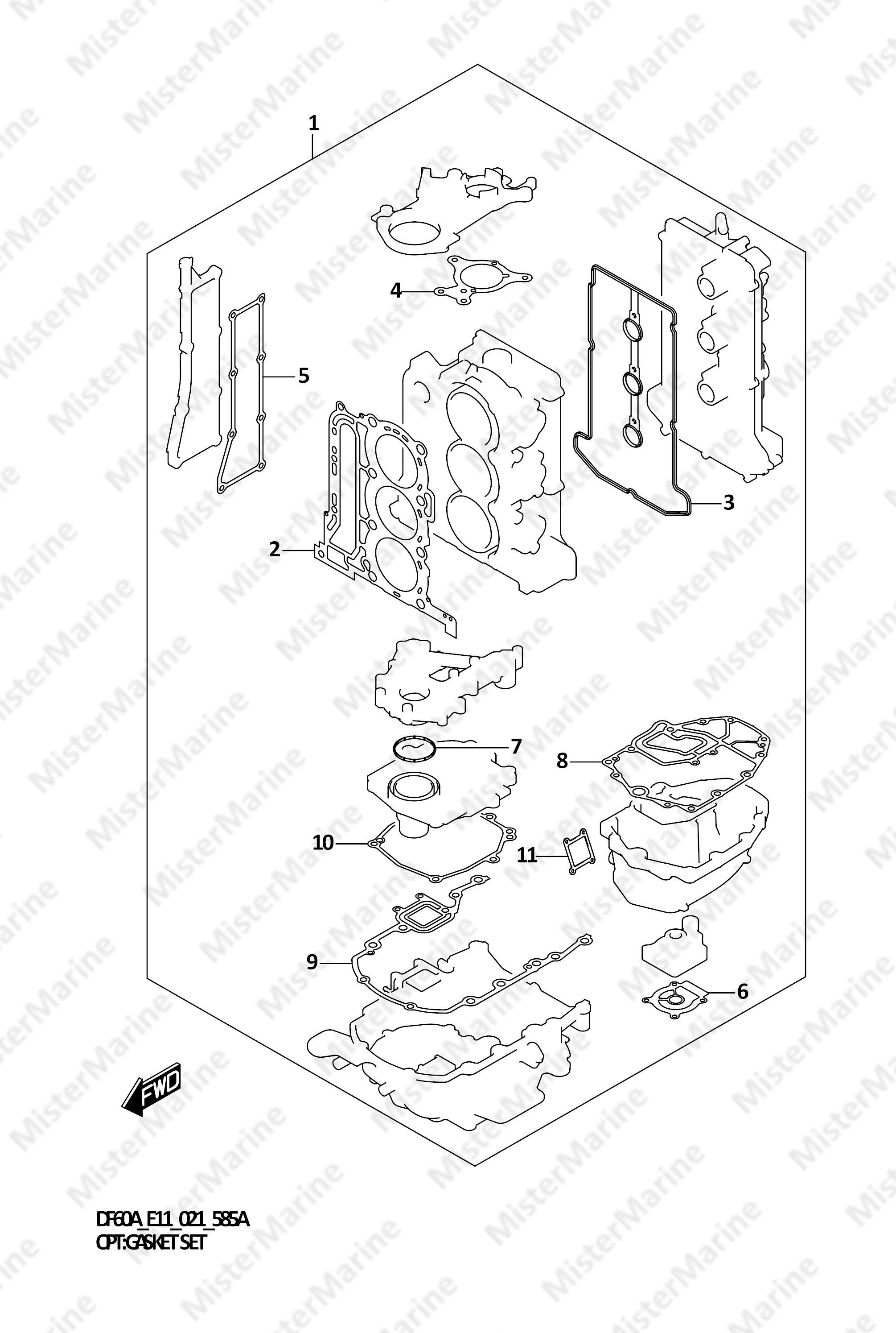 FIG.585A FIG.585A (2-H-3) OPT:GASKET SET