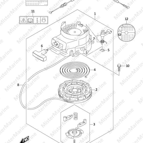 FIG.167A (1-B-12) RECOIL STARTER