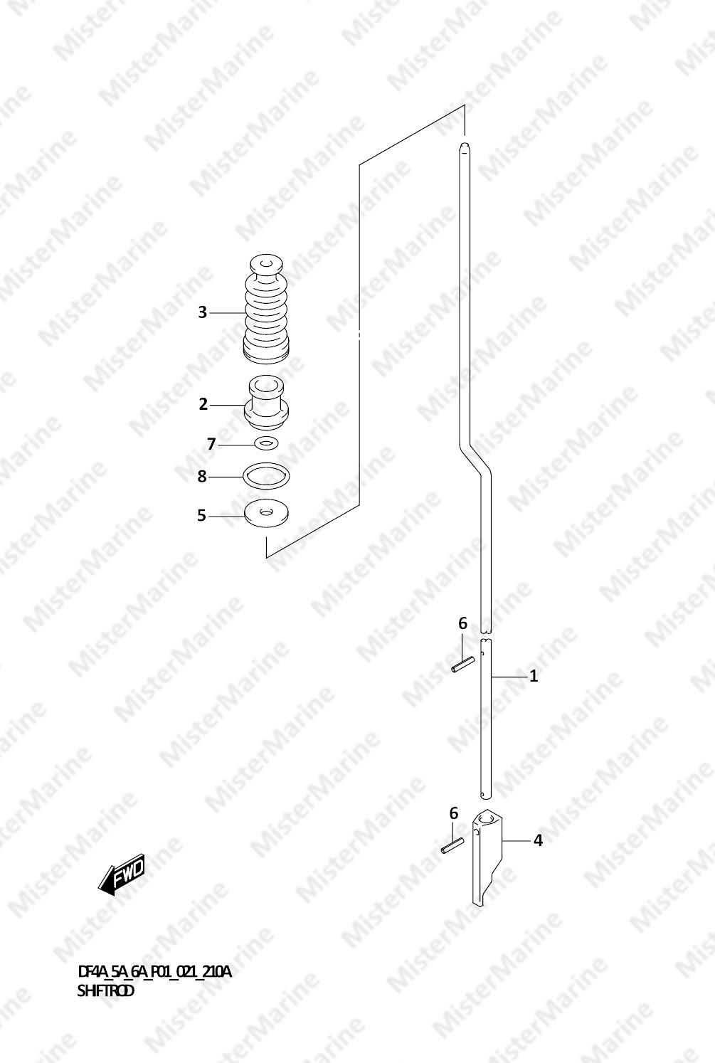 FIG.210A (1-B-15) SHIFT ROD