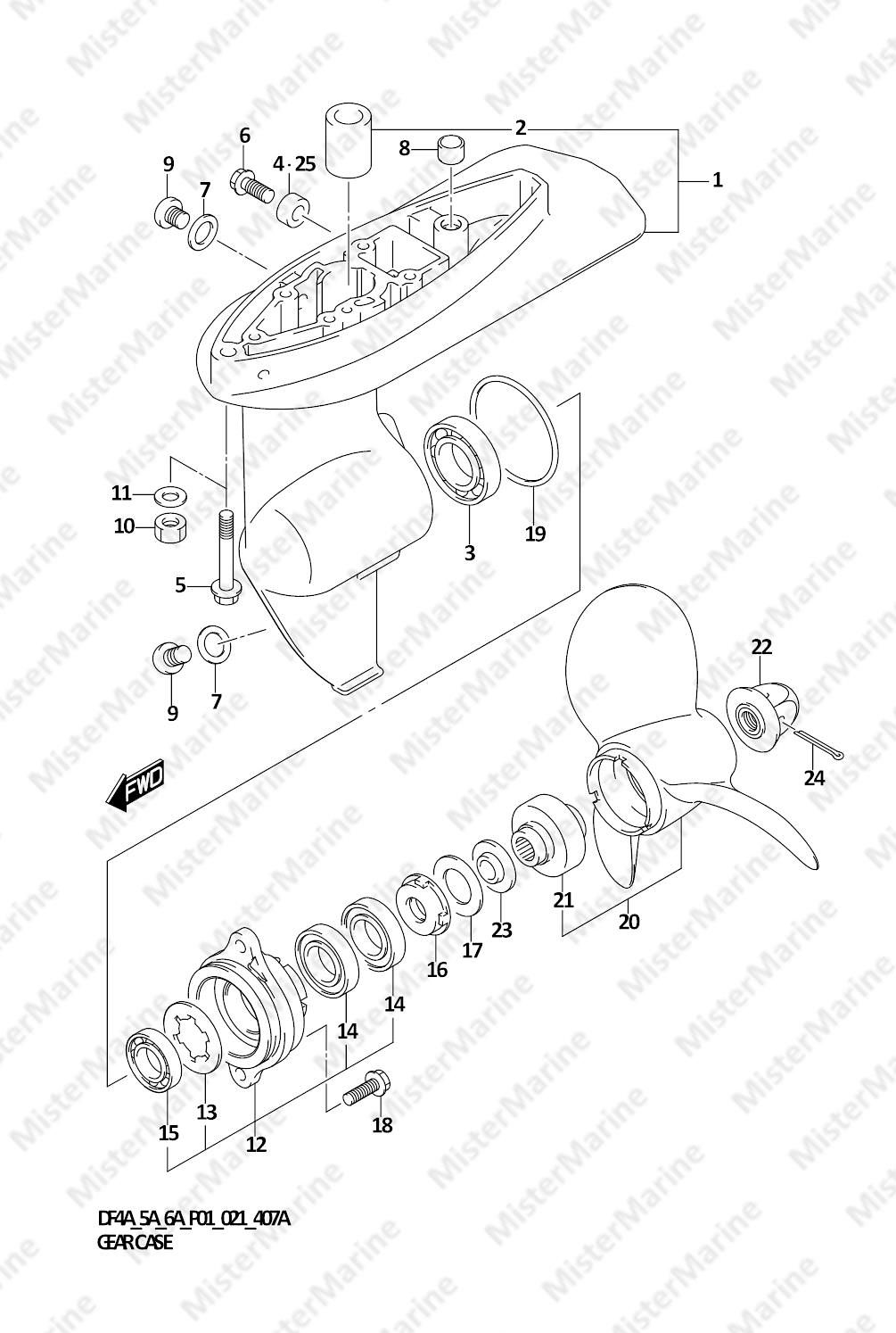 FIG.407A (1-C-9) GEAR CASE