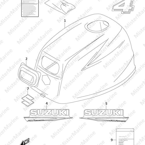 FIG.420H (1-C-15) ENGINE COVER (DF4A:021)