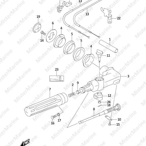 FIG.444A (1-D-4) TILLER HANDLE