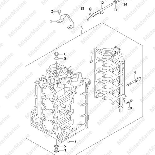 FIG.113A (1-B-8) CYLINDER BLOCK