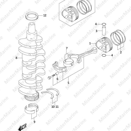 FIG.116A (1-B-9) CRANKSHAFT
