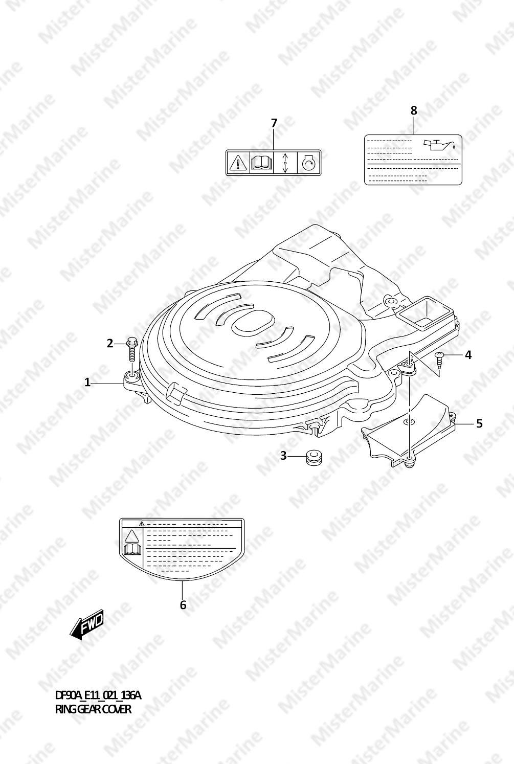 FIG.136A (1-C-6) RING GEAR COVER