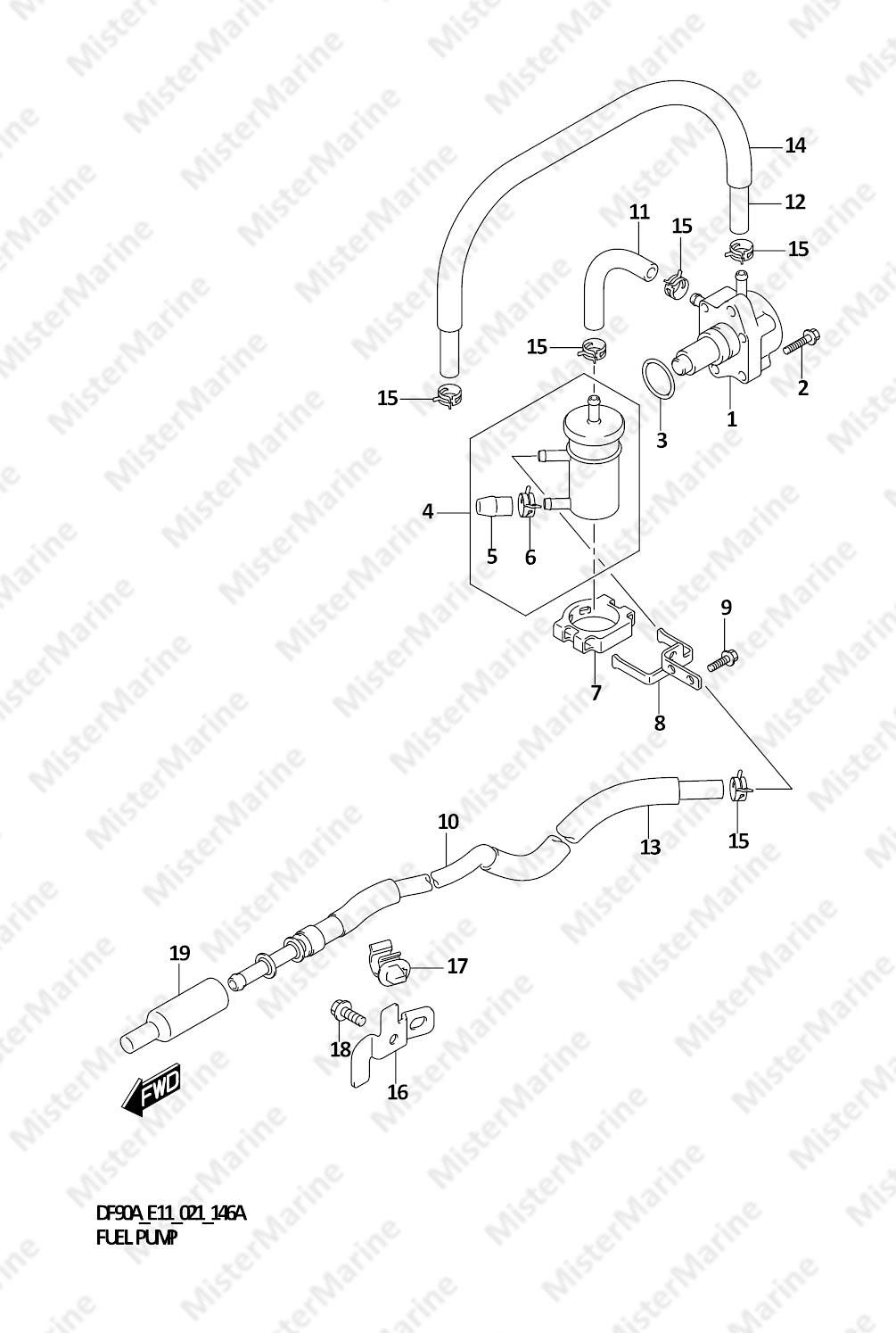 FIG.146A (1-C-14) FUEL PUMP (SEE NOTE)