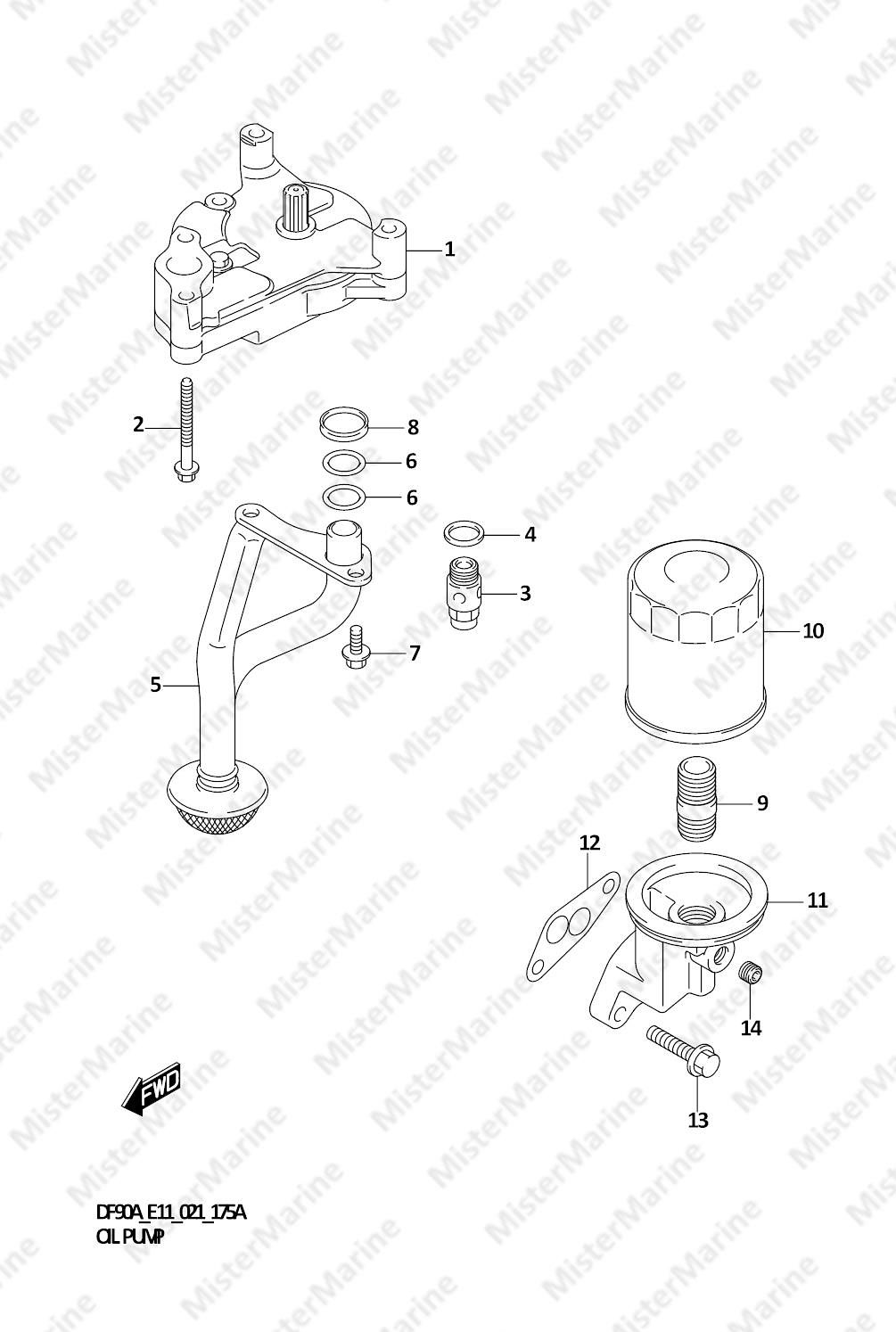 FIG.175A (1-D-10) OIL PUMP