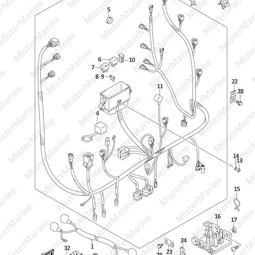 FIG.322C (1-E-13) HARNESS (DF90AWQH)