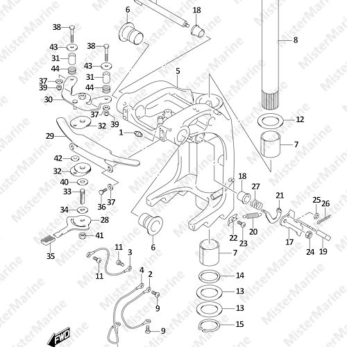 FIG.336C (1-F-13) SWIVEL BRACKET (DF90AWQH)