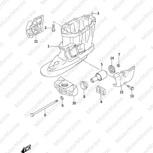 FIG.405B (1-G-8) DRIVE SHAFT HOUSING (SEE NOTE)