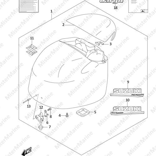 FIG.420G (1-I-5) ENGINE COVER (DF90AWQH)