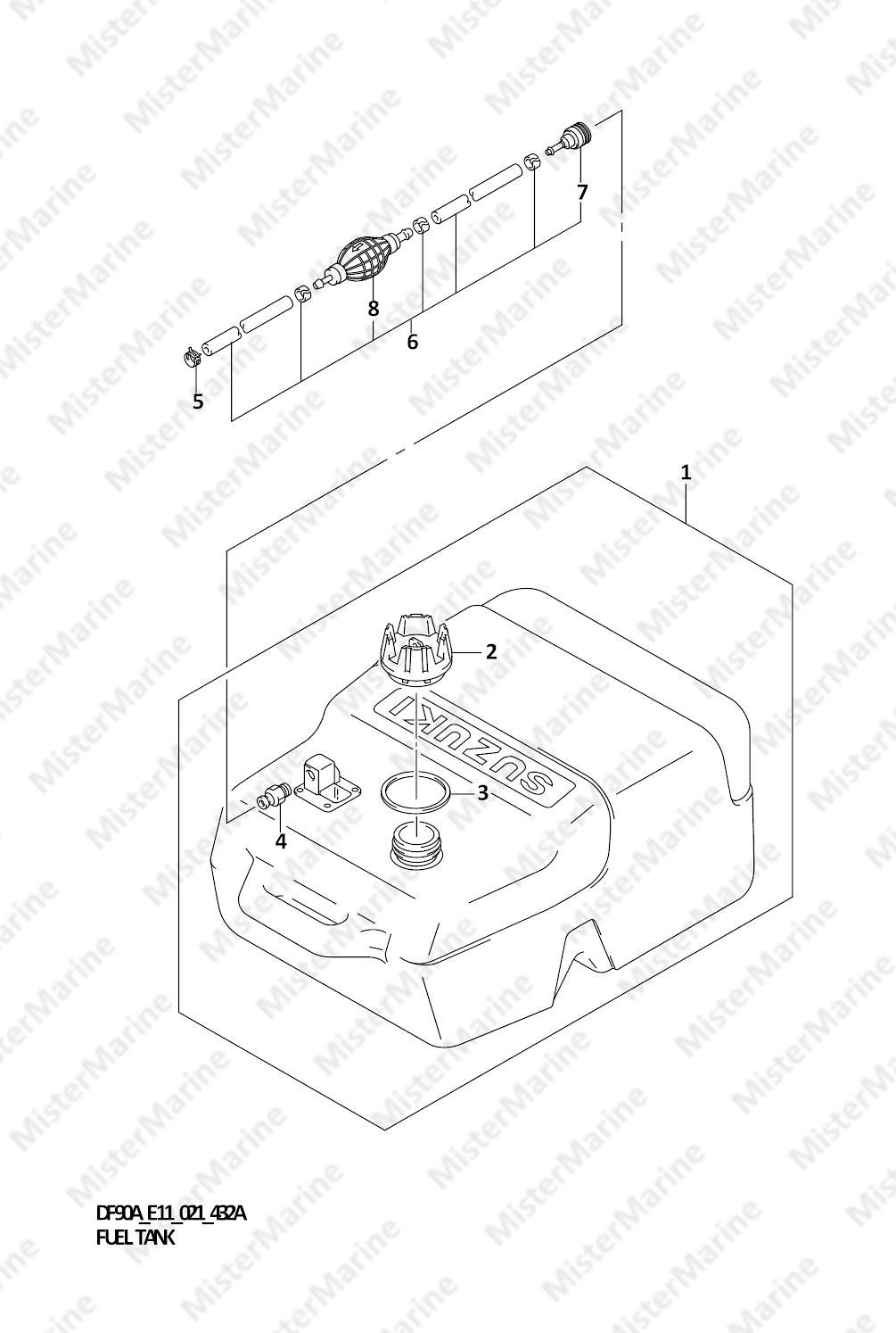 FIG.432A (1-I-8) FUEL TANK (E01,E11,E40)