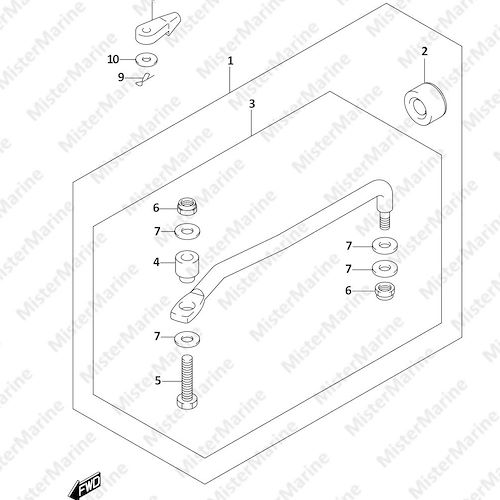 FIG.442B (1-I-10) DRAG LINK (DF70ATH,DF90ATH)