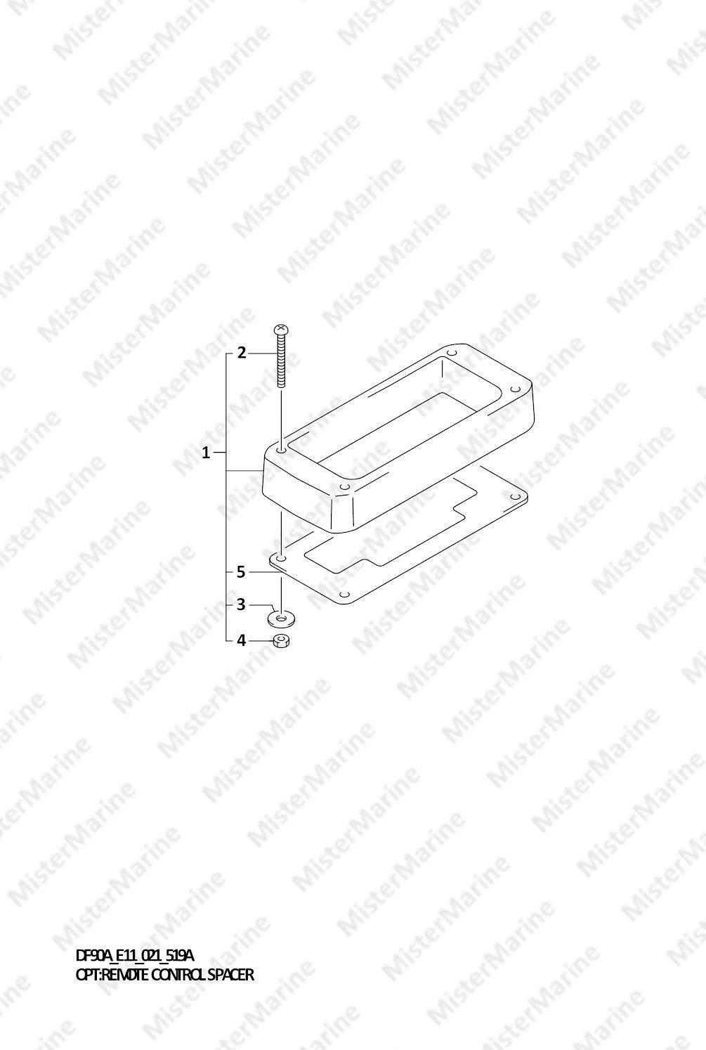 FIG.519A (1-K-6) OPT:REMOTE CONTROL SPACER (SEE NOTE)