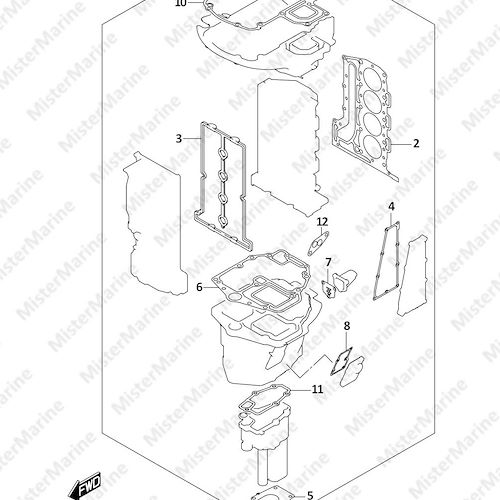 FIG.585A (1-L-9) OPT:GASKET SET (SEE NOTE)