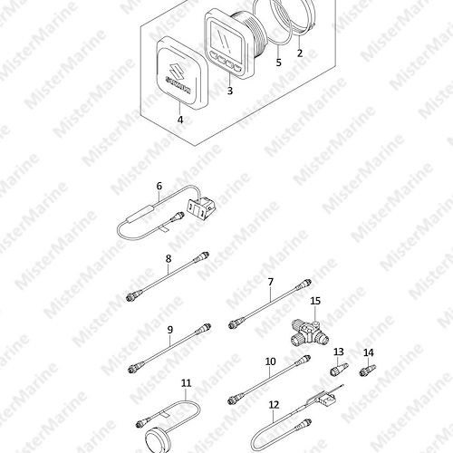 FIG.600A (1-L-10) OPT:MULTI FUNCTION GAUGE (DF70ATH,DF90ATH)
