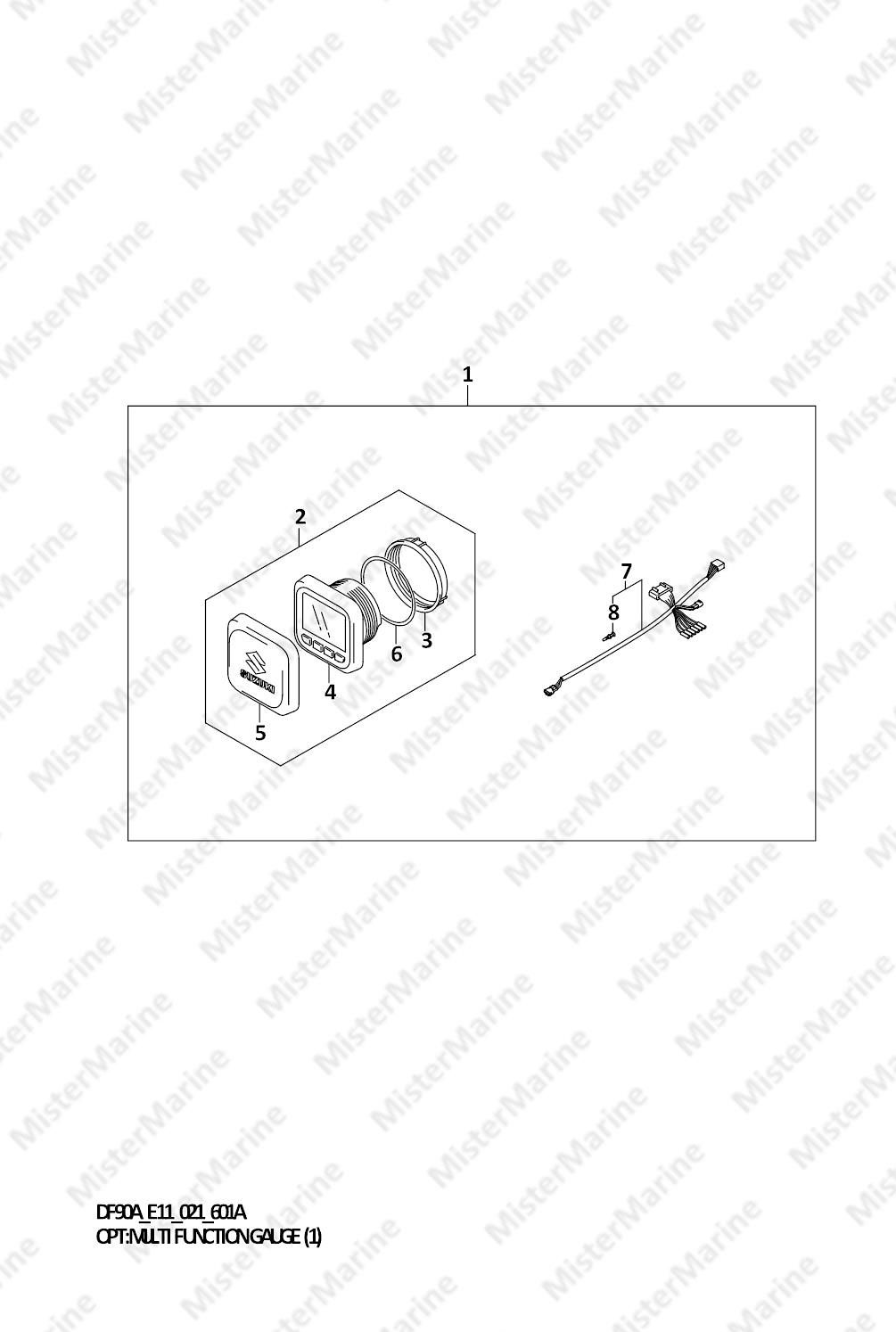 FIG.601A (1-L-11) OPT:MULTI FUNCTION GAUGE (1) (SEE NOTE)