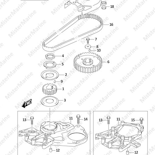 FIG.120A (1-B-5) TIMING BELT (DF8A,DF9.9A)