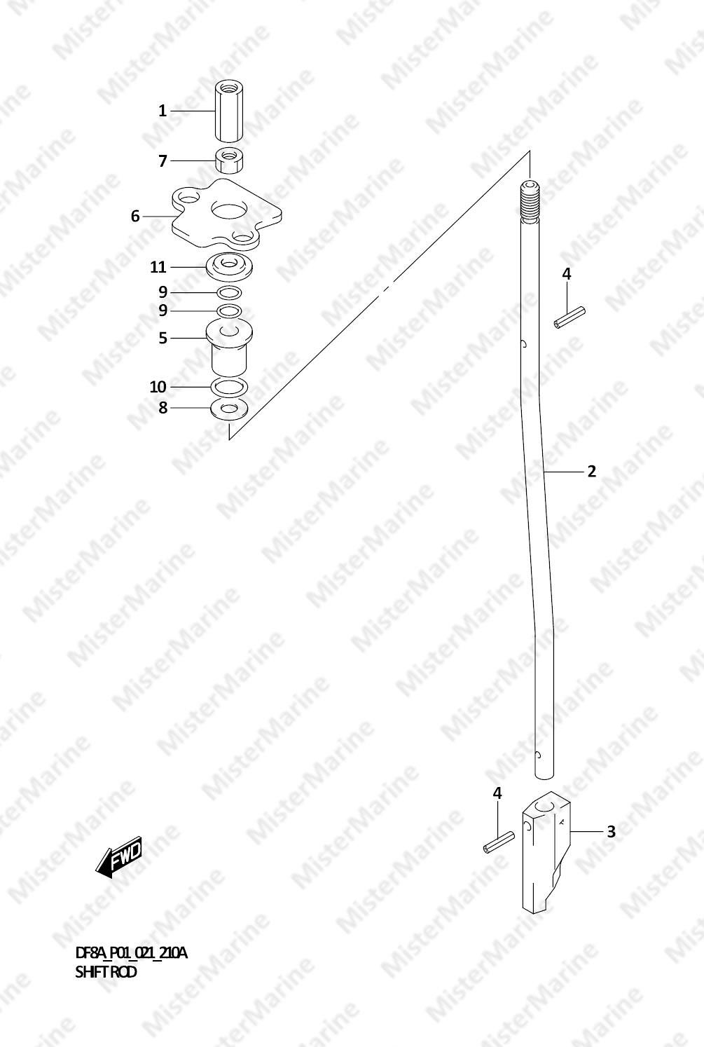 FIG.210A (1-C-11) SHIFT ROD