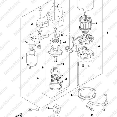FIG.301A (1-C-14) STARTING MOTOR (ELECTRIC STARTER)