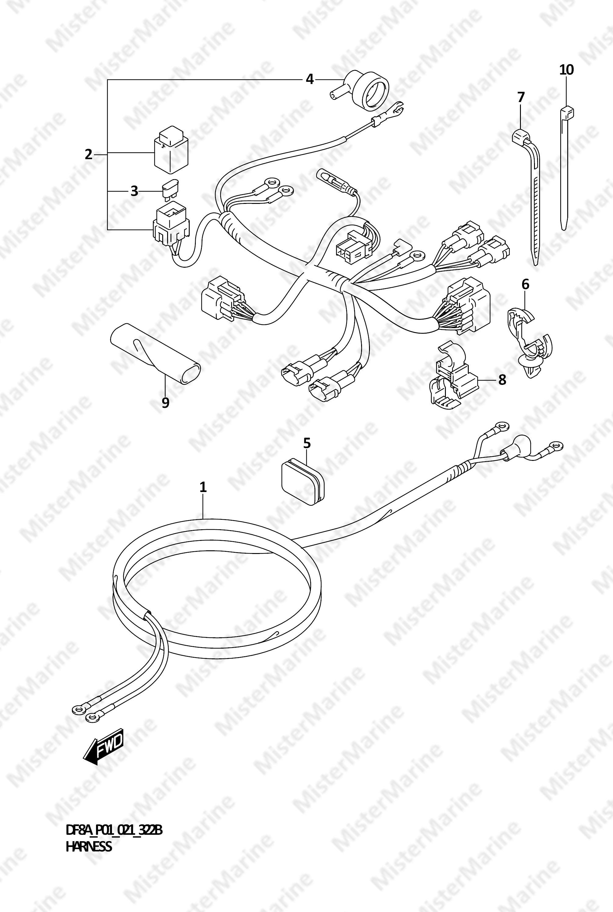 FIG.322B (1-D-7) HARNESS (DF8AR)