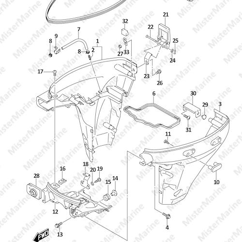 FIG.410A (1-E-5) SIDE COVER (DF8A,DF9.9A)