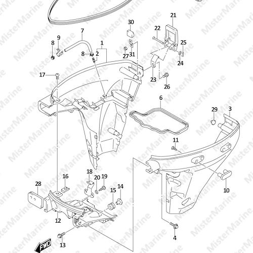 FIG.410B (1-E-7) SIDE COVER (DF8AR)