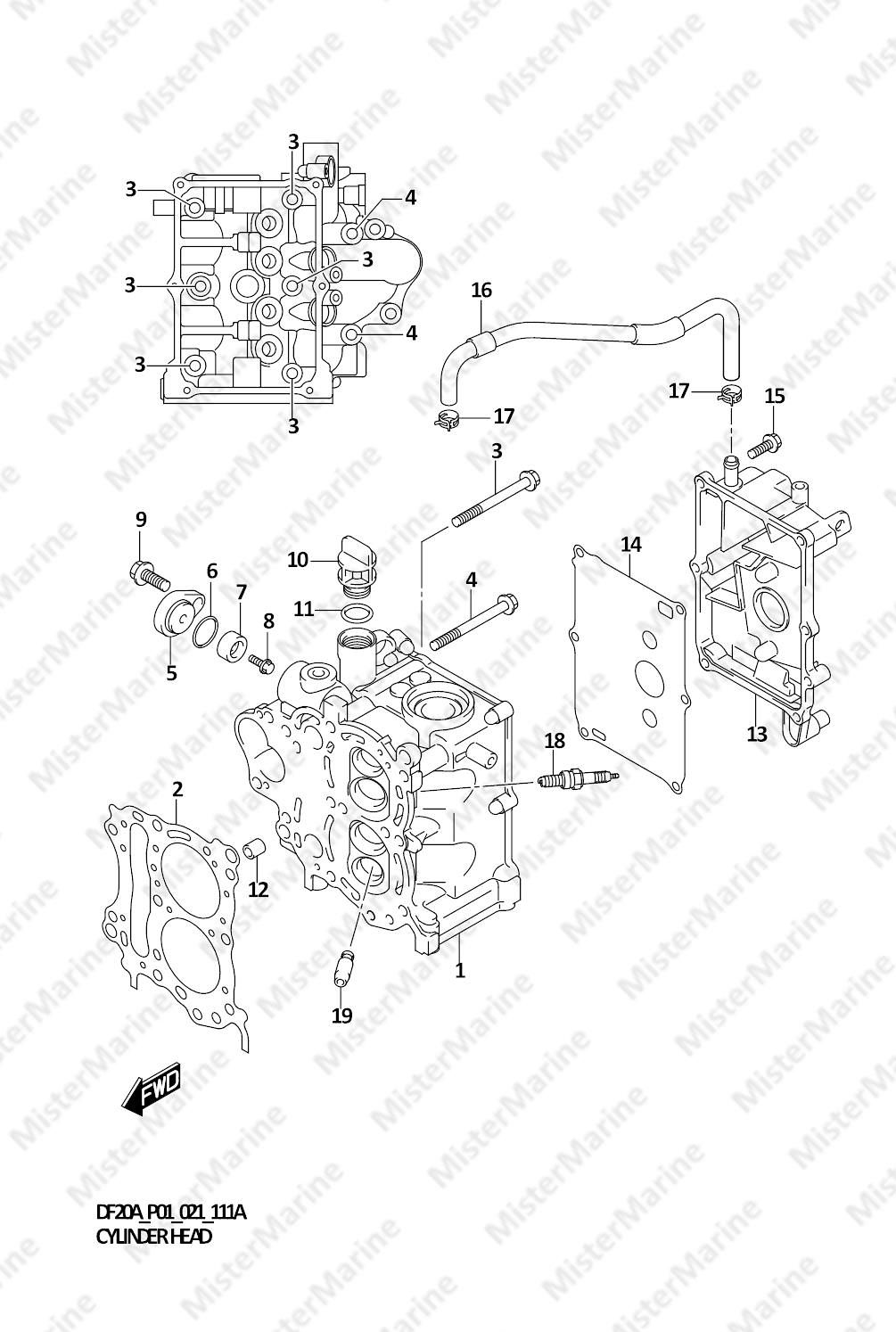 FIG.111A (1-B-2) CYLINDER HEAD