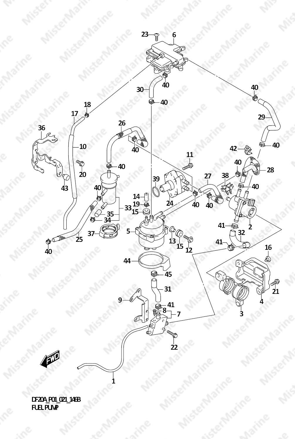FIG.146B (1-B-14) FUEL PUMP (P40)