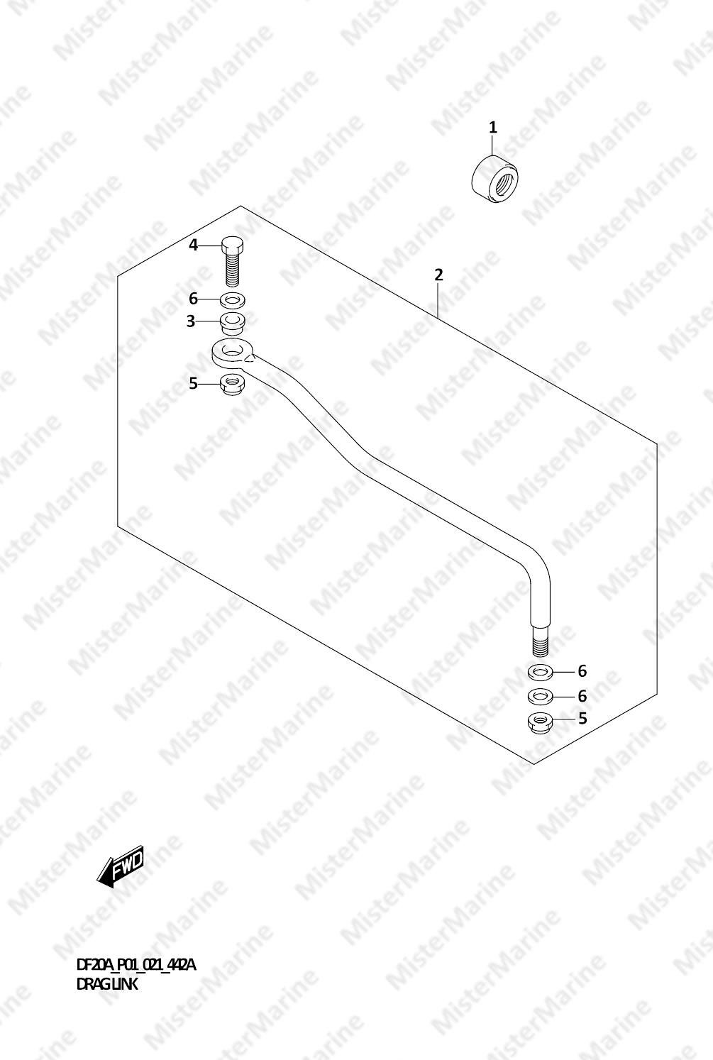 FIG.442A (1-J-7) DRAG LINK (SEE NOTE)