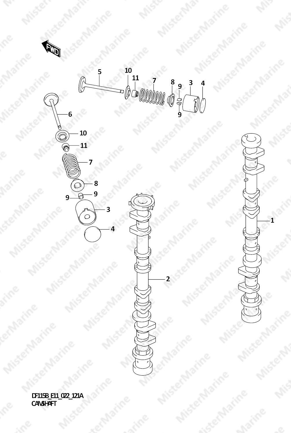 FIG.121A (1-B-6) CAMSHAFT