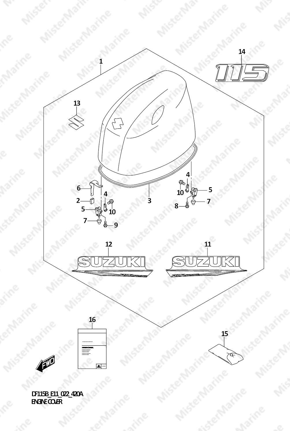 FIG.420A (1-E-10) ENGINE COVER
