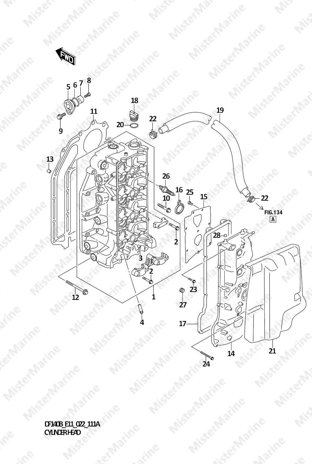 FIG.111A (1-B-2) CYLINDER HEAD
