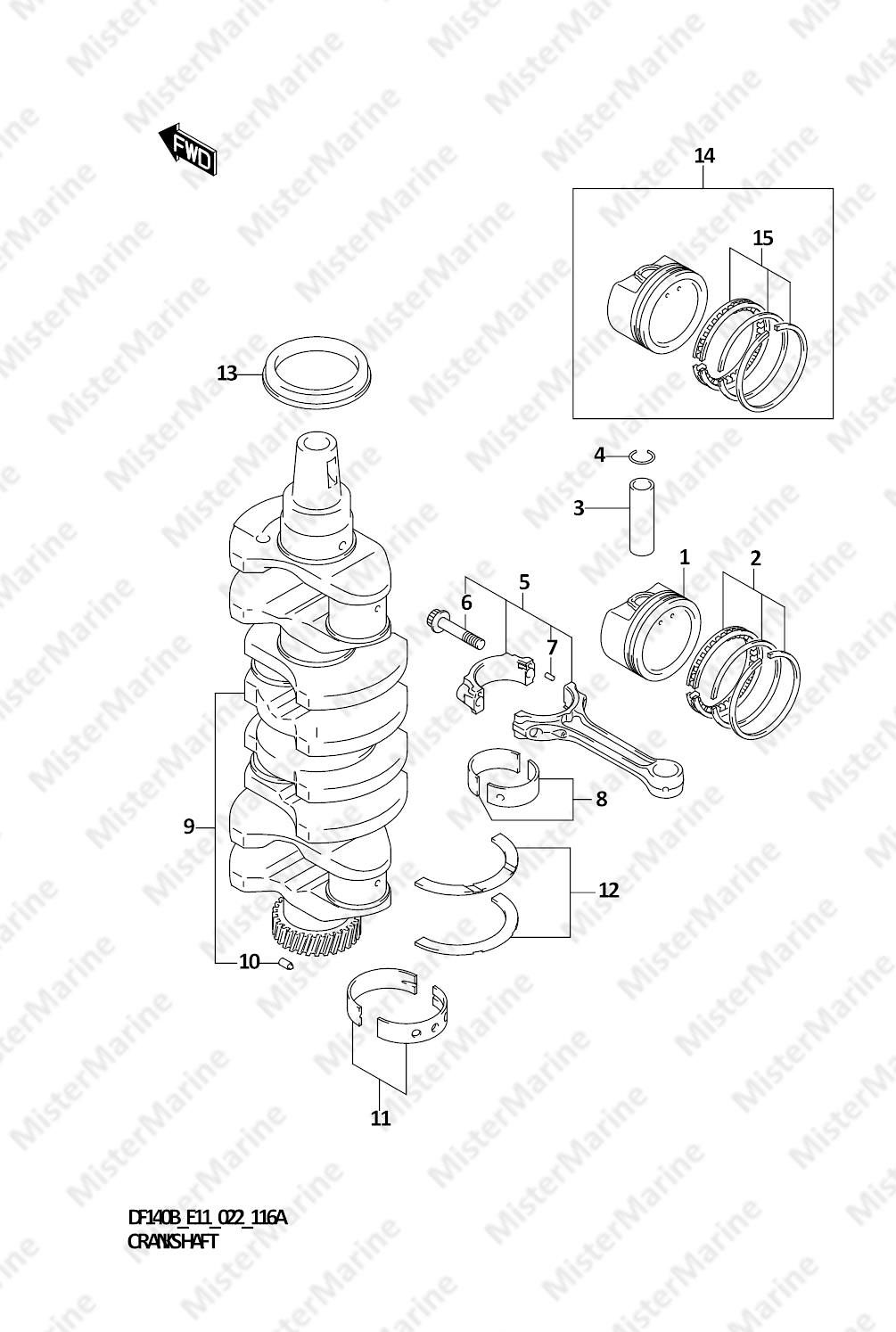 FIG.116A (1-B-4) CRANKSHAFT