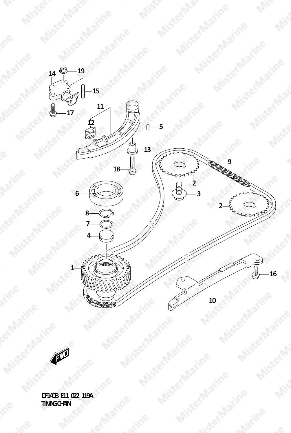 FIG.119A (1-B-5) TIMING CHAIN