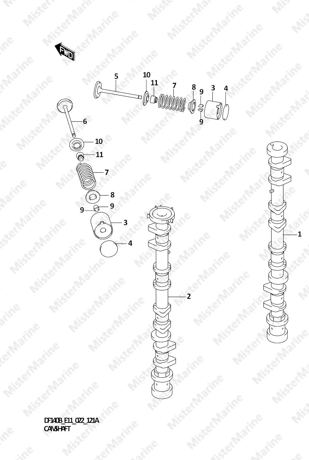 FIG.121A (1-B-6) CAMSHAFT