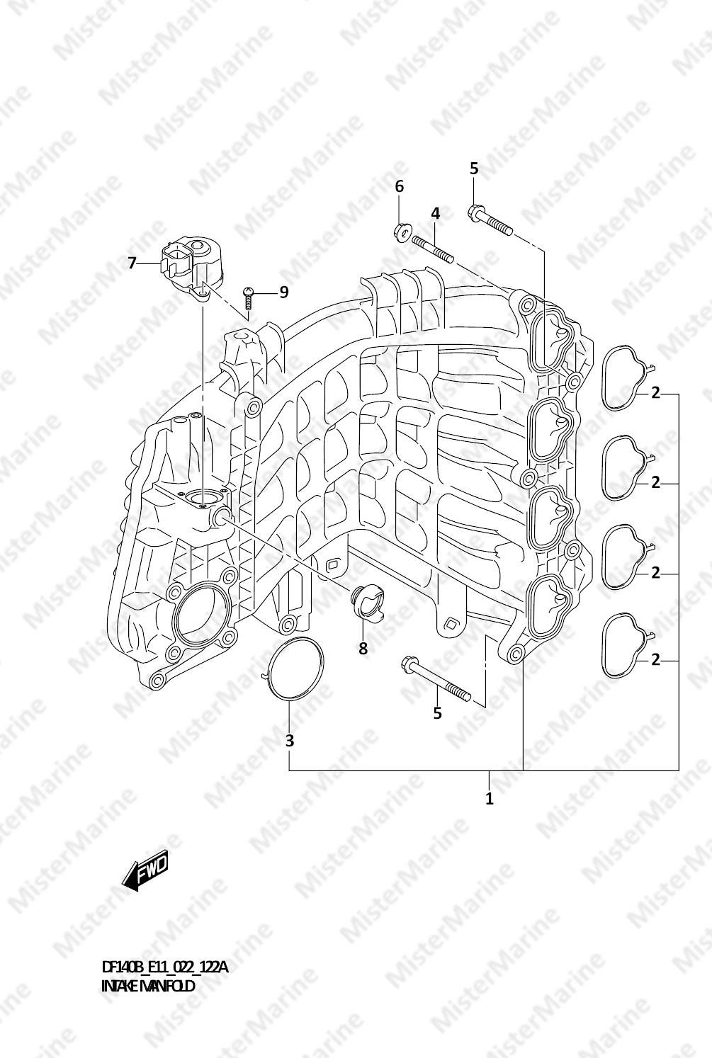 FIG.122A (1-B-8) INTAKE MANIFOLD