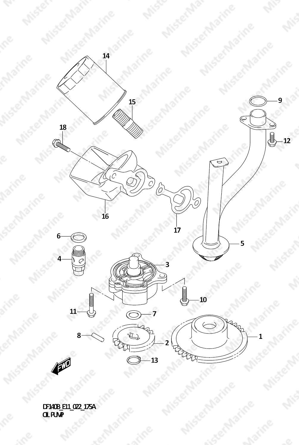 FIG.175A (1-C-7) OIL PUMP