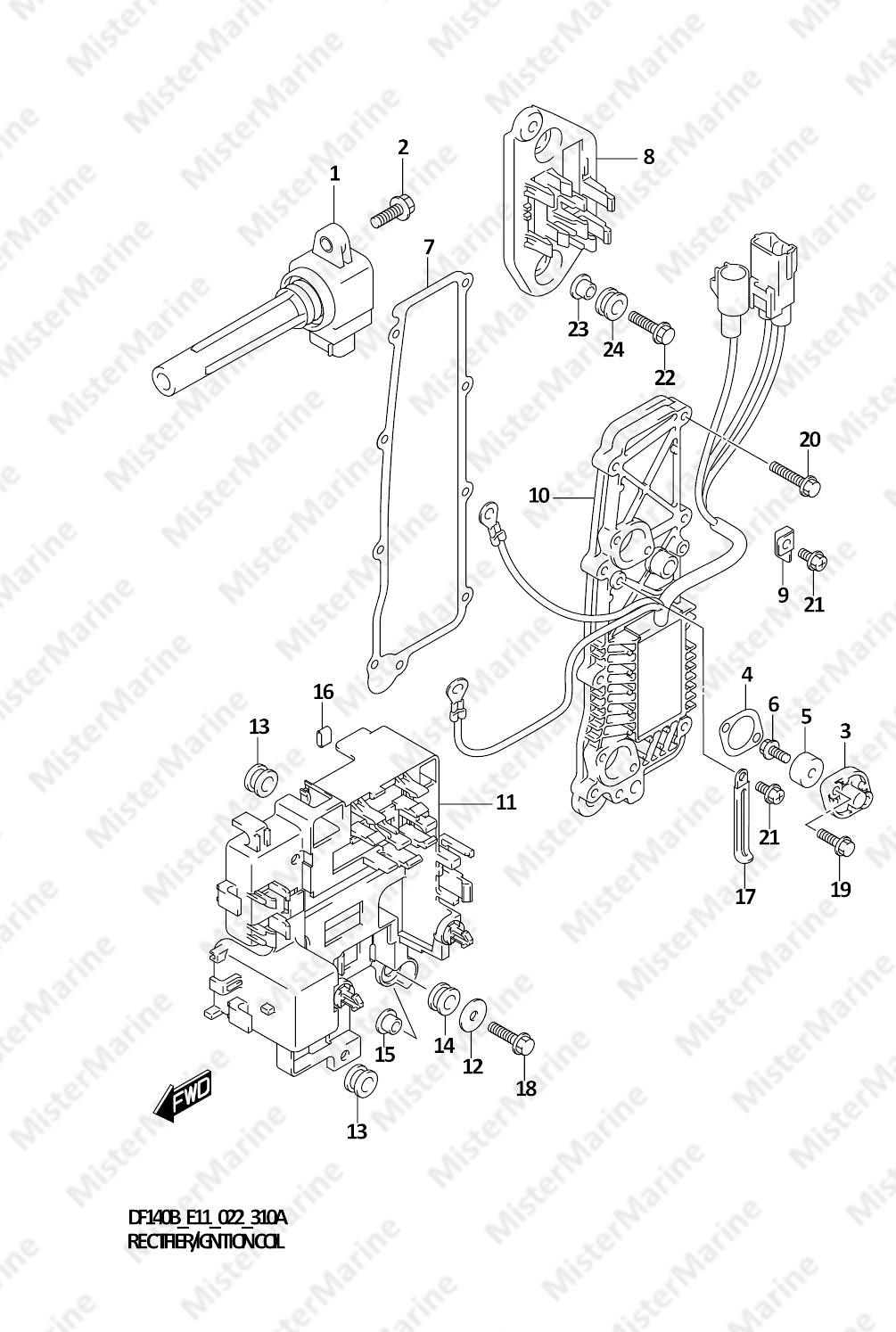 FIG.310A (1-D-5) RECTIFIER/IGNITION COIL