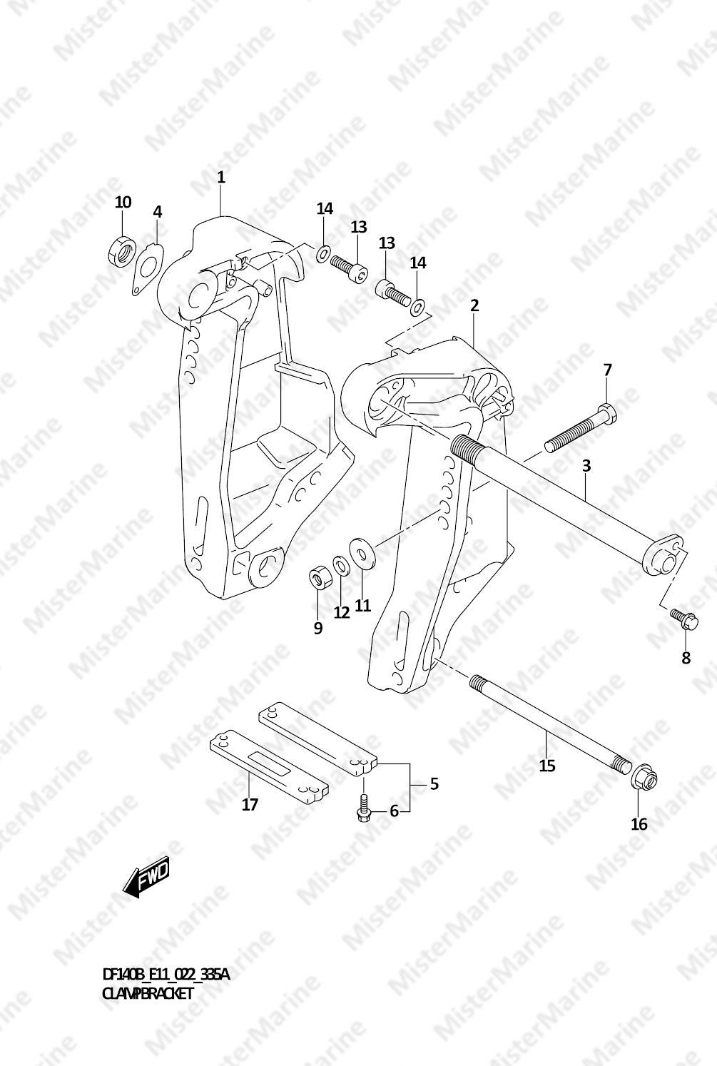 FIG.335A (1-D-11) CLAMP BRACKET