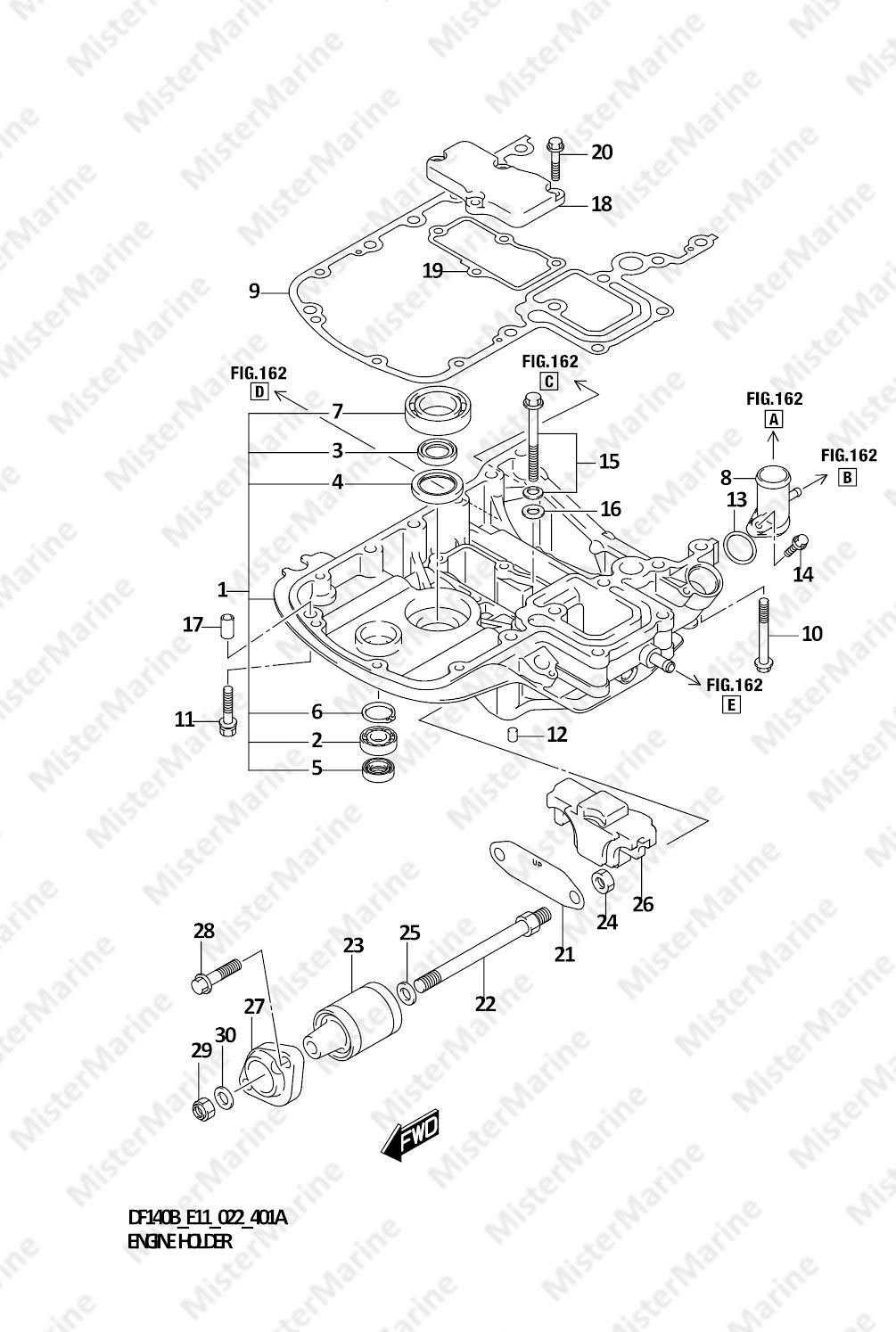 FIG.401A (1-E-2) ENGINE HOLDER