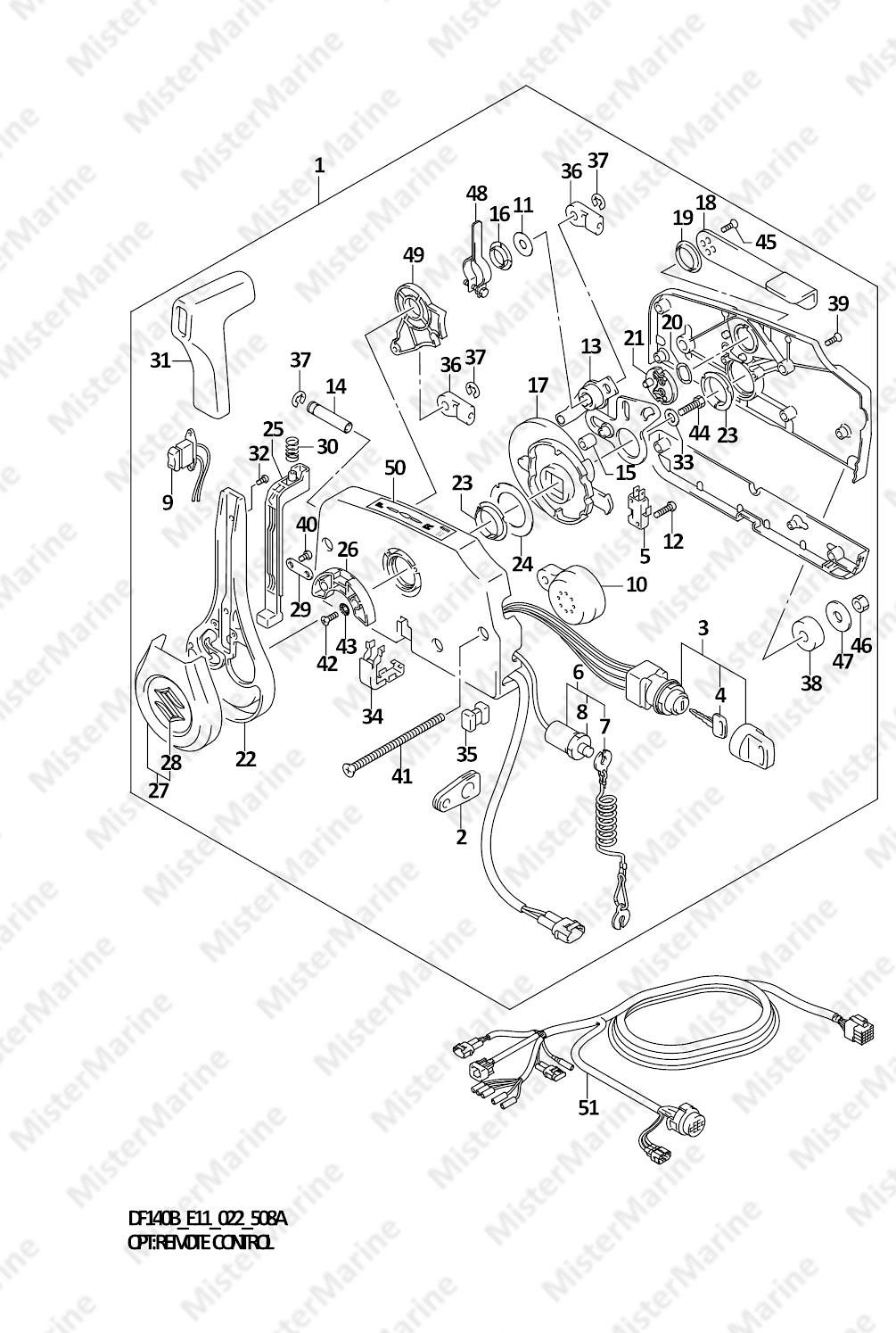 FIG.508A (1-F-4) OPT:REMOTE CONTROL (SEE NOTE 1)
