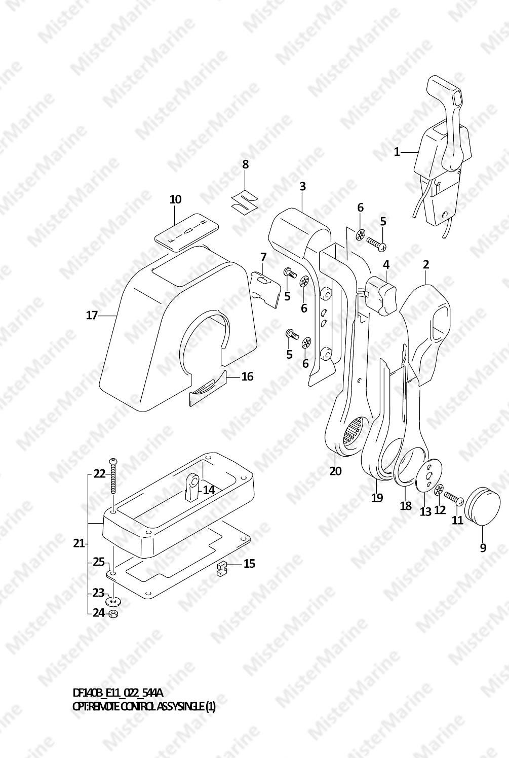 FIG.544A (1-G-6) OPT:REMOTE CONTROL ASSY SINGLE (1)