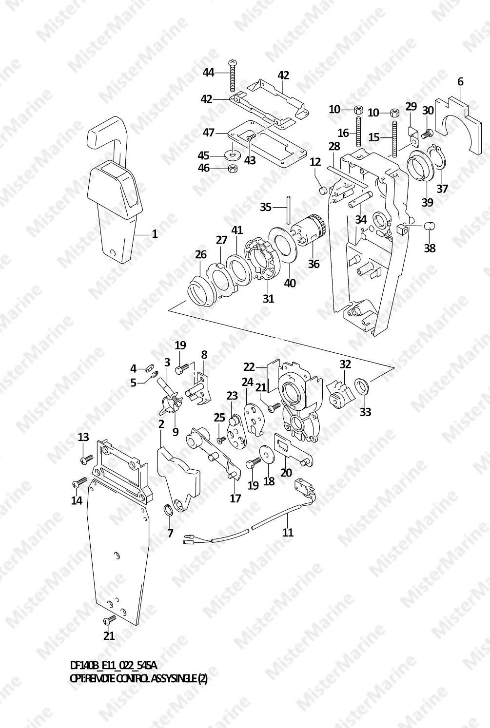 FIG.545A (1-G-7) OPT:REMOTE CONTROL ASSY SINGLE (2)