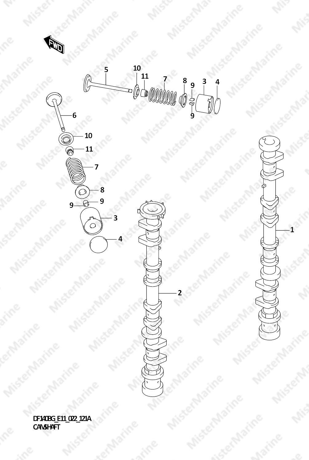 FIG.121A (1-B-6) CAMSHAFT