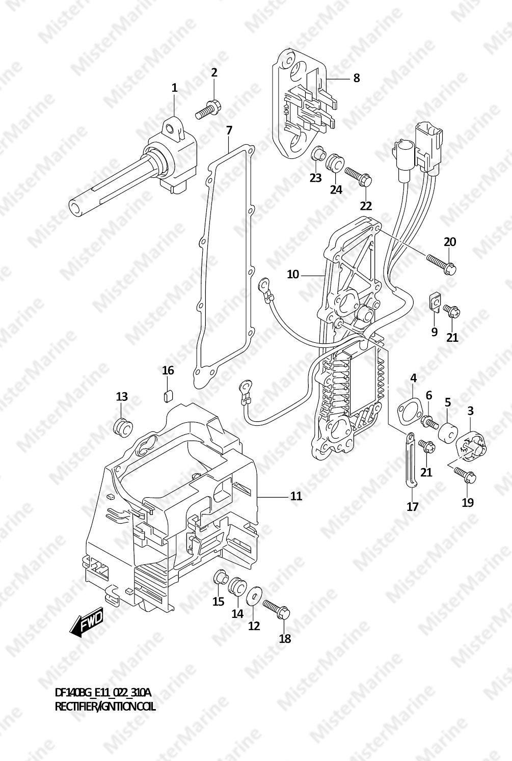 FIG.310A (1-D-11) RECTIFIER/IGNITION COIL