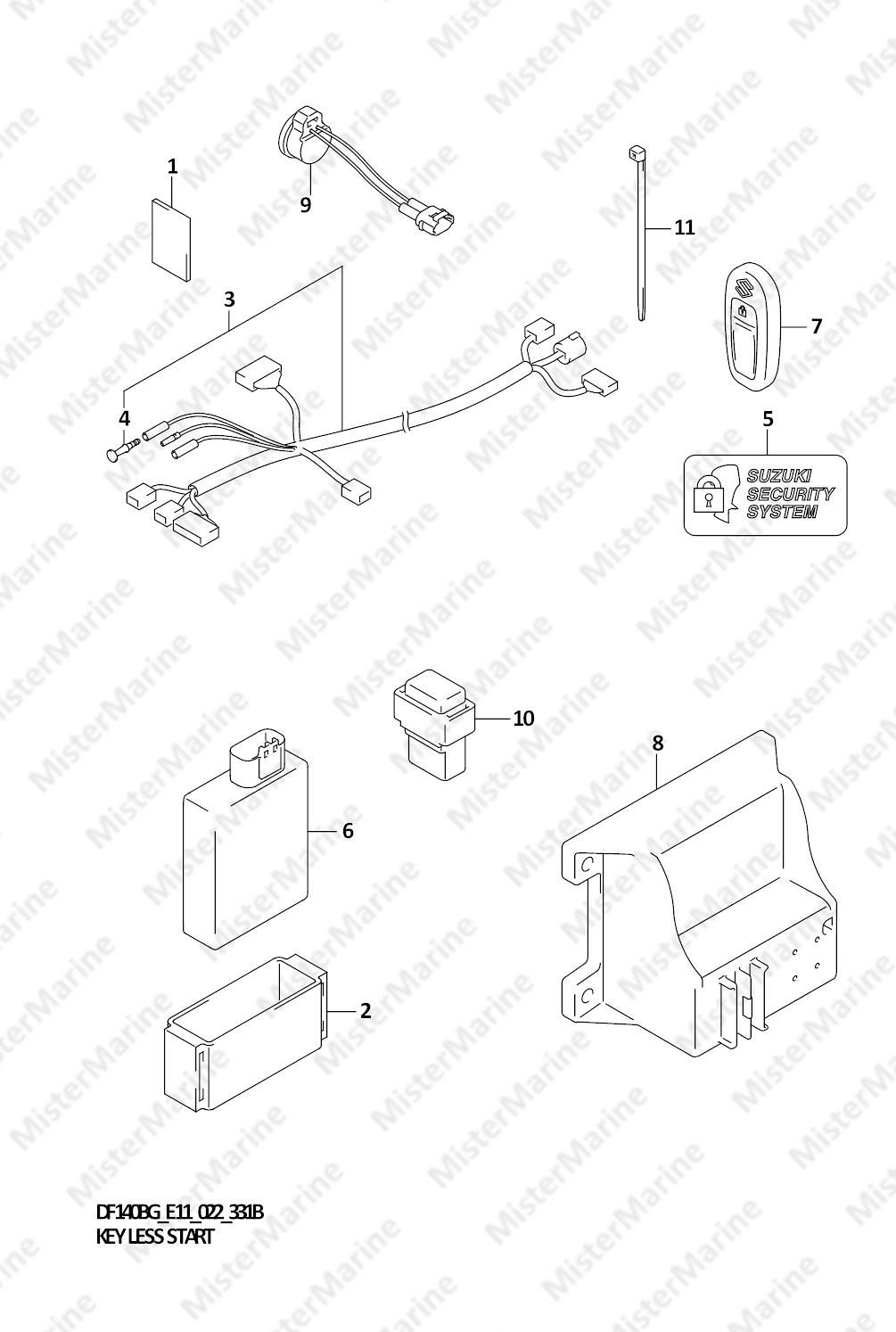 FIG.331B (1-E-10) KEY LESS START (E11:022)